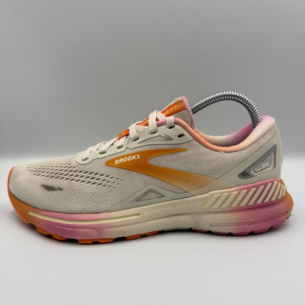 Brooks Adrenaline GTS 23 Women Size 8.5 Grey Running Shoes Sneakers 1203811B117 - Picture 3 of 9